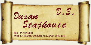 Dušan Stajković vizit kartica